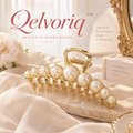 Qelvoriq™ Gold-Tone Pearl Hair Claw Clip — image 1