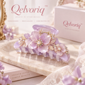 Qelvoriq™ Lavender Floral Pearl Hair Claw Clip — image 1